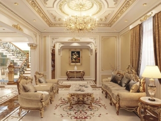 Thi công trần tân cổ điển