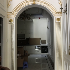 BỘ CỬA THẠCH CAO KẾT HỢP DÁT VÀNG